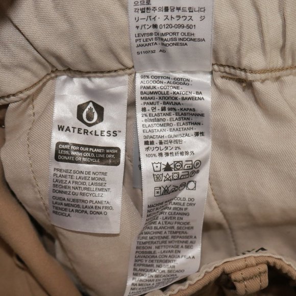 Levis XX Chino EZ Taper Relaxed Fit Pants Mens Size L Vintage Khaki Tan Beige - Picture 14 of 15